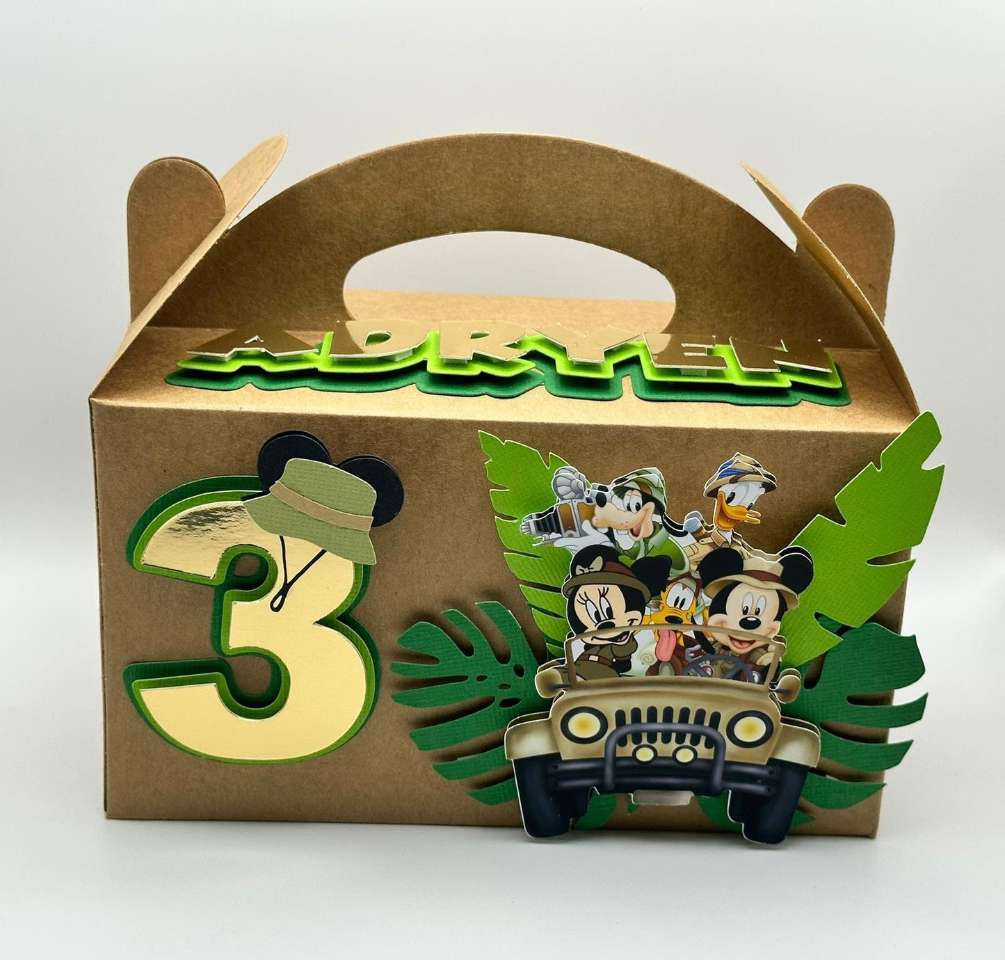 Mickey Safari Gable Box | Mickey Safari Party Box | Mickey Safari Favour Box | Mickey Safari Birthday | Mickey Safari Party Bag | Safari Par