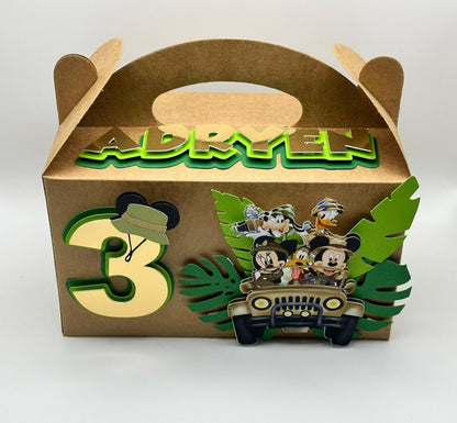 Mickey Safari Gable Box | Mickey Safari Party Box | Mickey Safari Favour Box | Mickey Safari Birthday | Mickey Safari Party Bag | Safari Par