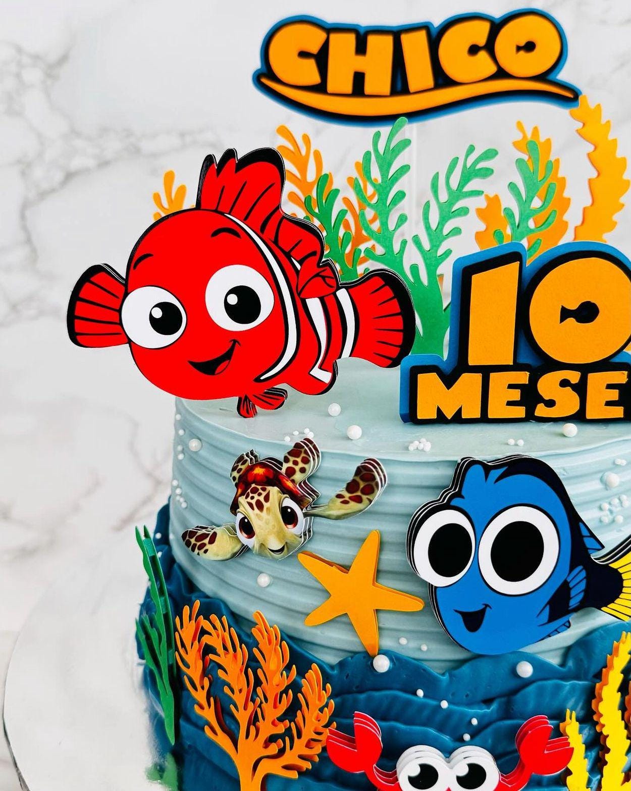 Finding Nemo Cake Topper | Nemo Cake | Nemo Topper| Searching for Nemo | Nemo Birthday | Nemo Party | Dory Birthday | Dory Party | Dory Cake Topper