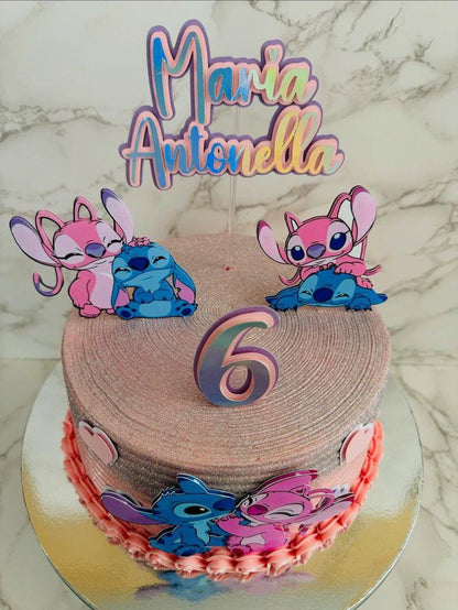 Stitch and Angel Cake Topper | Stitch and Angel Party | Stitch and Angel Birthday | Stitch and Angel | Stitch and Angel Decoration Ideas