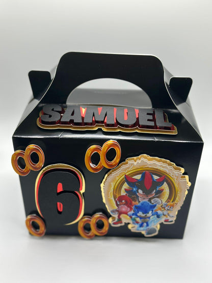 Sonic Shadow Gable Box | Sonic Shadow Party Favour | Shadow Party | Sonic Shadow Birthday | Sonic Party Decoration | Sonic Birthday Decor