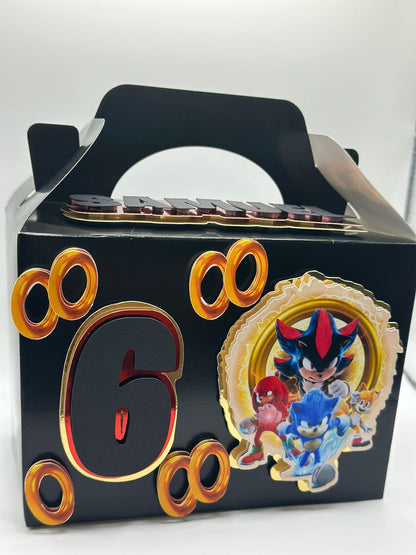 Sonic Shadow Gable Box | Sonic Shadow Party Favour | Shadow Party | Sonic Shadow Birthday | Sonic Party Decoration | Sonic Birthday Decor
