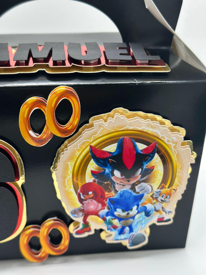 Sonic Shadow Gable Box | Sonic Shadow Party Favour | Shadow Party | Sonic Shadow Birthday | Sonic Party Decoration | Sonic Birthday Decor