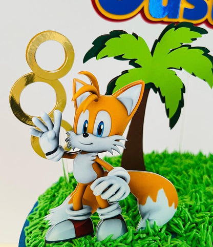 Sonic Cake Topper | Sonic Cake | Sonic Party | Sonic Birthday | Boys Sonic Party | Sonic Personalised Cake Topper