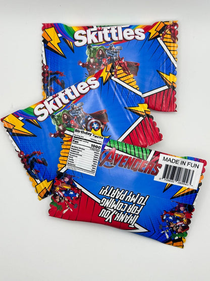 Avengers Skittles | Avengers Party | Avengers Party Favour | Avengers Birthday decor | Comic Fan Cake topper | Comic Fan Birthday |Boys Part