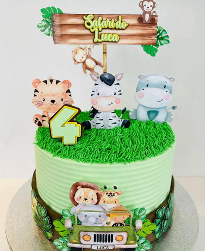 Safari Cake Topper | Safari Birthday | Safari Party | Safari Decor | Cute Safari Cake Topper | Cute Safari Birthday | Safari Watercolour