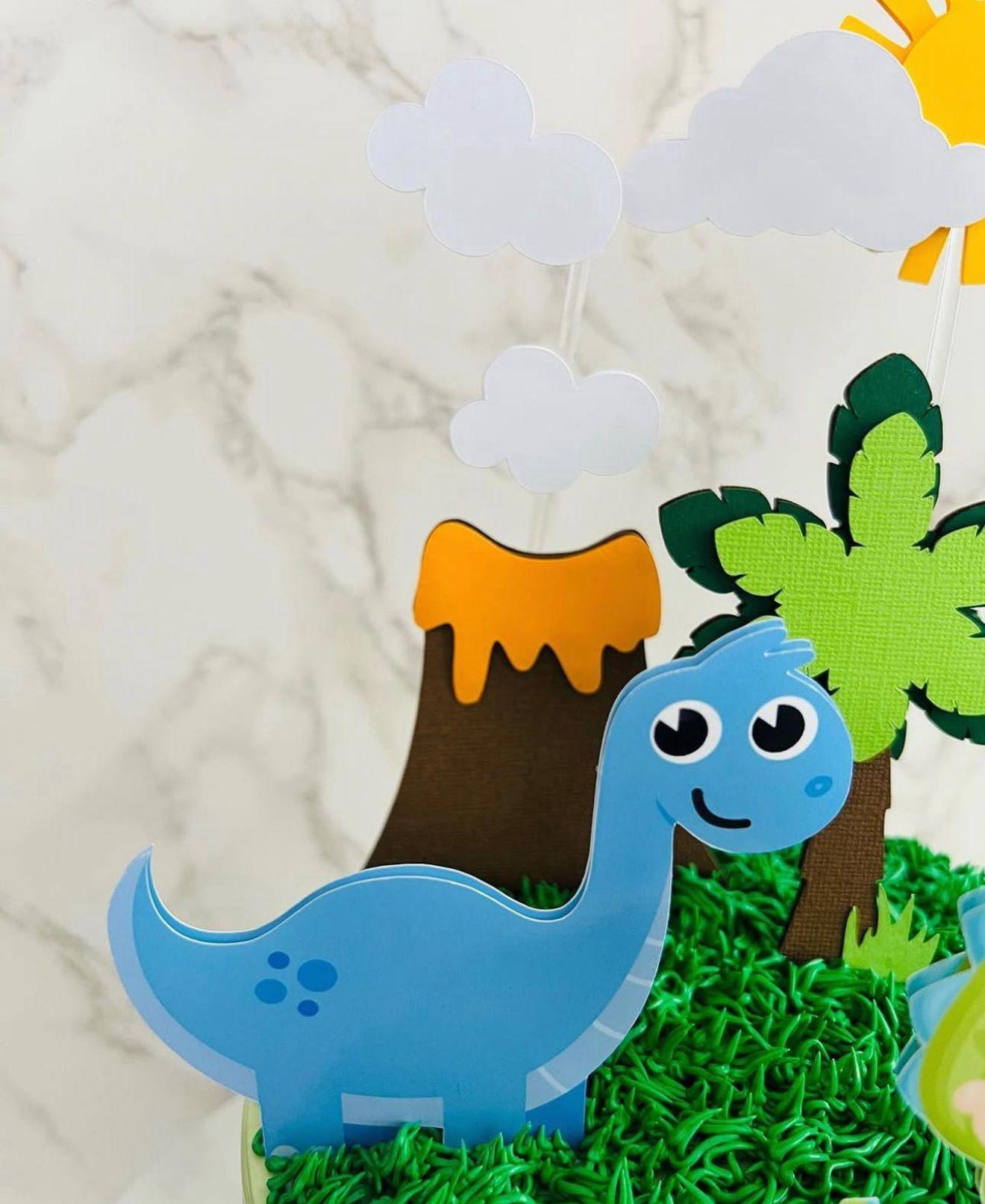 Dinosaur Cake Topper | Dinosaur Party | Cute Dinosaur Birthday | Dinosaur Party Ideas | Dinosaur Birthday Decor | Dinosaur Personalised Cake