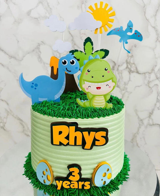 Dinosaur Cake Topper | Dinosaur Party | Cute Dinosaur Birthday | Dinosaur Party Ideas | Dinosaur Birthday Decor | Dinosaur Personalised Cake