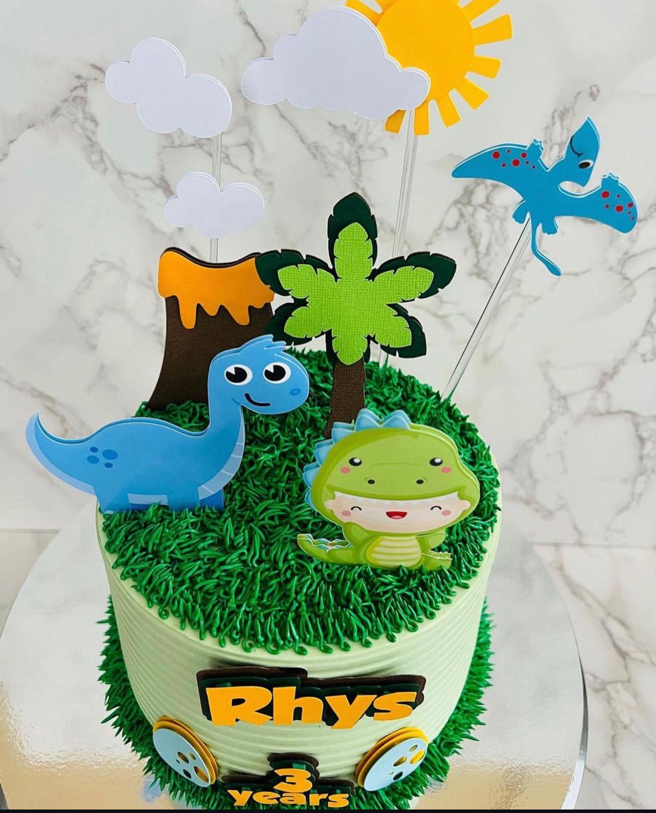 Dinosaur Cake Topper | Dinosaur Party | Cute Dinosaur Birthday | Dinosaur Party Ideas | Dinosaur Birthday Decor | Dinosaur Personalised Cake