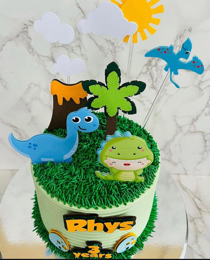 Dinosaur Cake Topper | Dinosaur Party | Cute Dinosaur Birthday | Dinosaur Party Ideas | Dinosaur Birthday Decor | Dinosaur Personalised Cake