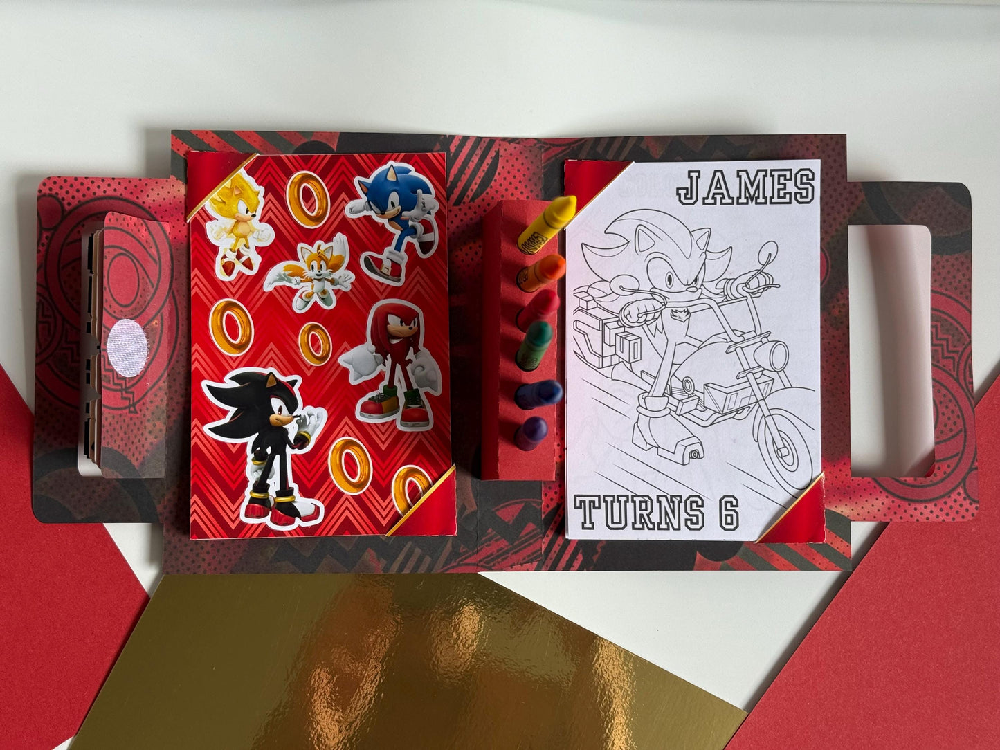 Sonic Shadow Activity Case /Suitcase | Sonic Shadow Party Favours | Sonic Birthday | Sonic Party Decor | Sonic Party Bag Fillers | Colouring