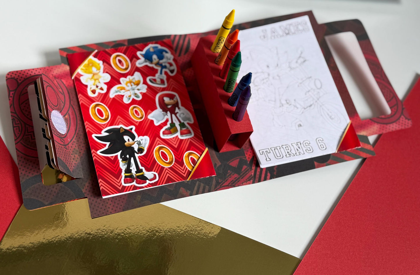 Sonic Shadow Activity Case /Suitcase | Sonic Shadow Party Favours | Sonic Birthday | Sonic Party Decor | Sonic Party Bag Fillers | Colouring