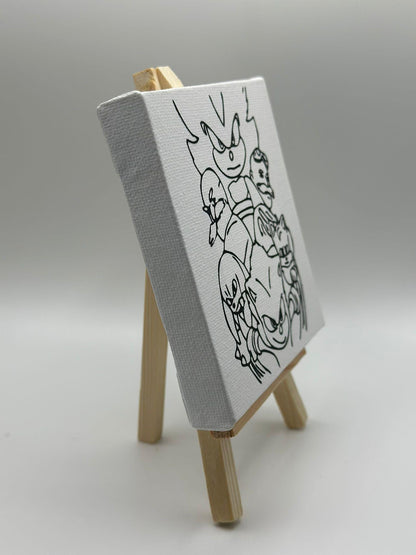 Mini Canvas Party Favour | Mini Canvas Party Bag Filler | Personalised Mini Canva | Party Favour Ideas| Personalised Party Favours|Colouring