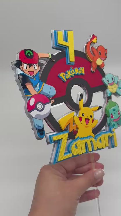 Pokemon Cake Topper | Pokemon Party | Pikachu Cake Topper | Pikachu Party