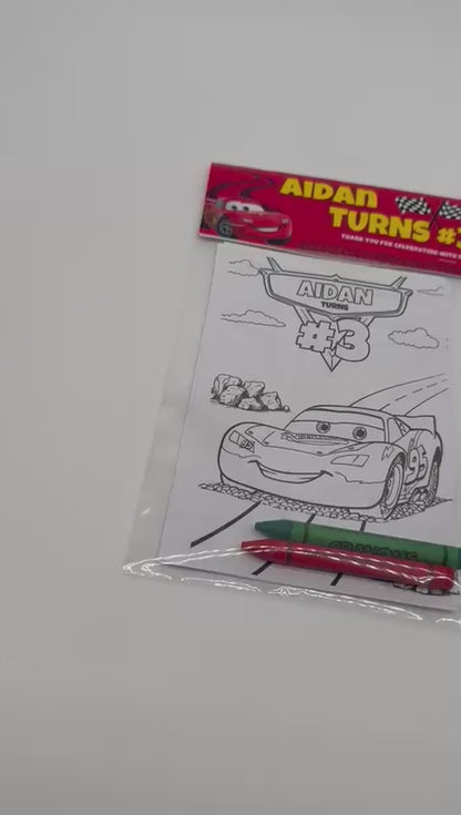 Cars Colouring Pages | Cars Colouring Sheets | Cars Party Favours | Cars Party Bag Fillers
