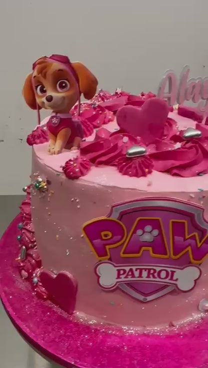 Paw Patrol Skye Cake Topper | Skye Birthday Party Decoration | Pink Puppy Theme Cake Decor | Personalised Paw Patrol Skye Party Supplies | Girl’s Birthday Ideas