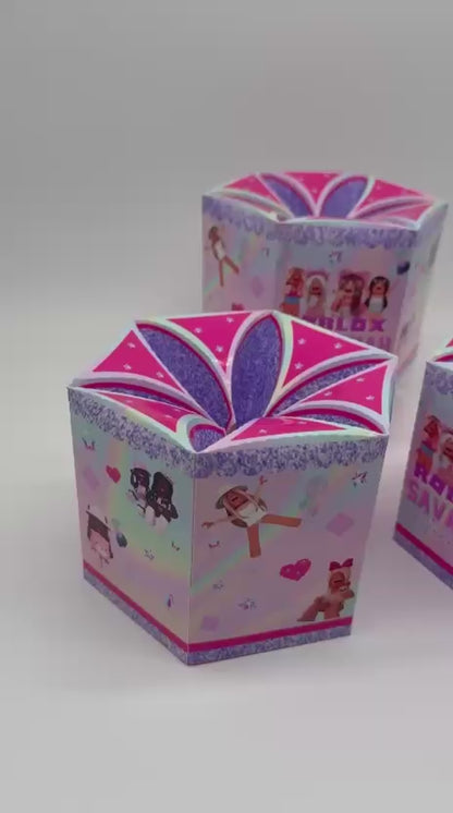 Personalised Table Centre Pieces | Personalised Girls Roblox Centre Pieces | Personalised Birthday Centre Pieces
