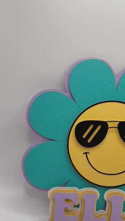 Preppy Cake Topper | Groovy Cake Topper | Smiley Face Cake Topper | Pre Teens Cake Topper | Preppy Party Decor | Preppy Birthday | Groovy Birthday | Groovy Party Decor | Smiley Face Party | Smiley Face Birthday