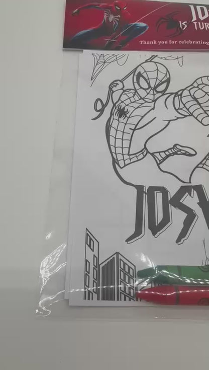 Spider Man Colouring Pages | Spider Man Colouring Sheets | Spider Man Party Favours | Spider Man Party Bag Fillers