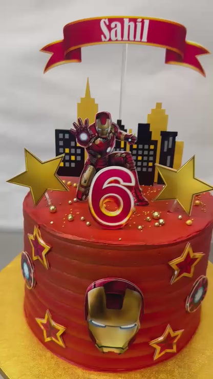 Iron Man Cake Topper | Iron Man Birthday | Iron Man Cake Ideas | Iron Man Party Ideas