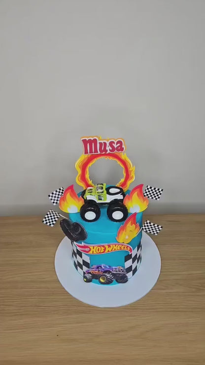 Hot Wheels Cake Topper | Hot Wheels Cake Ideas | Hot Wheels Birthday Decor | Personalised Hot Wheels Birthday Cake