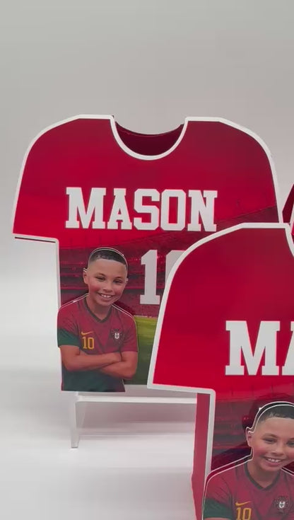 Football Shirt Gable Box | Football Party Favor Box | Personalised Football Party Box | Football Birthday Decorations