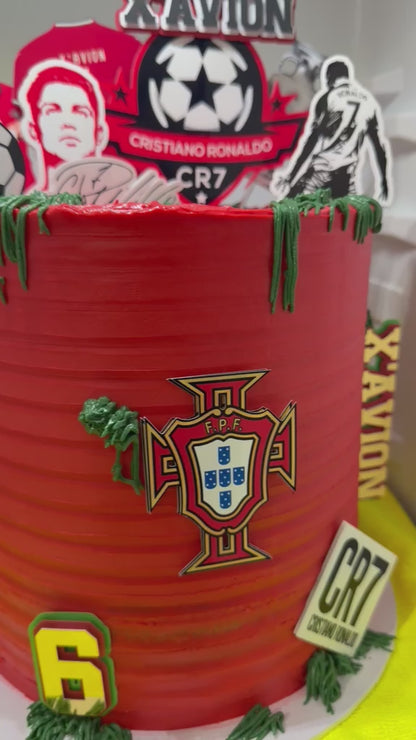 Portugal Cake Topper | Cristiano Ronaldo Cake Topper | CR7 Cake Topper | Football Cake Topper